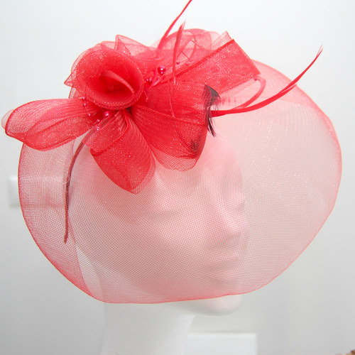 Lady Red ... klobouk či fascinator — foto 2