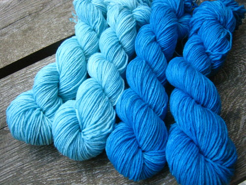100% merino - Modré jednobarevné — foto 2