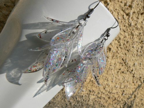 Střapaté čiré s barevnými glitry... — foto 4