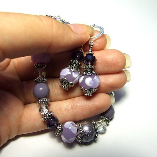 Náramek a náušnice "Violet" — foto 2