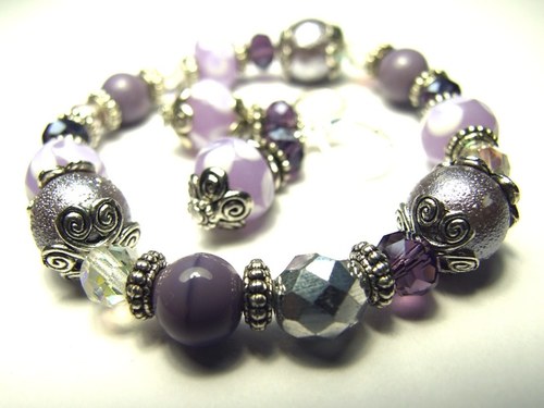 Náramek a náušnice "Violet" — foto 3