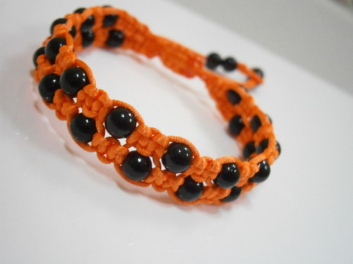Náramek oranžový...shamballa — foto 2