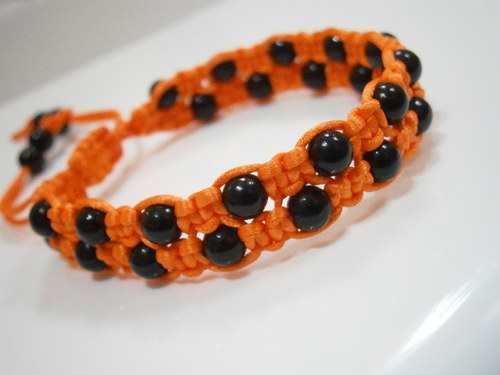 Náramek oranžový...shamballa — foto 3