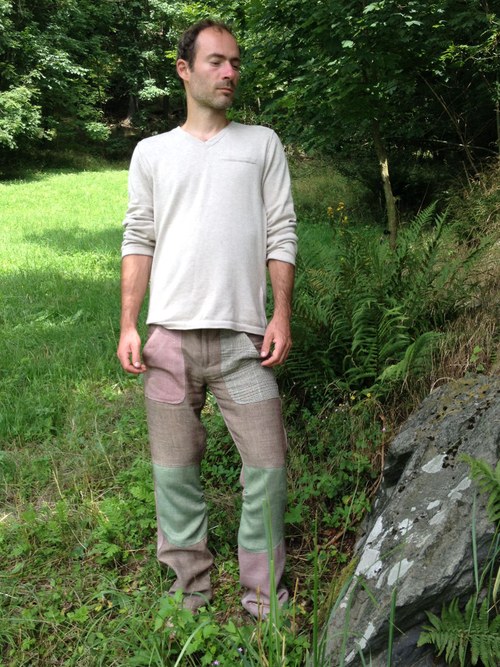 Pánské bavlněnolněné kalhoty — foto 2