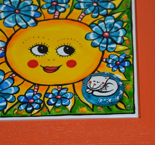 Sluníčko s bílou kočičkou — foto 3