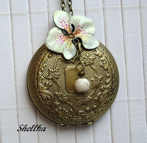 Náhrdelník - medailonek ,,ORCHIDEJ,,7 — foto 4
