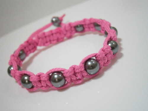Náramek Shamballa růžový — foto 2