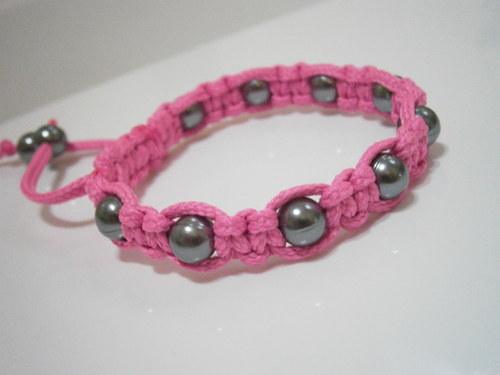 Náramek Shamballa růžový — foto 3