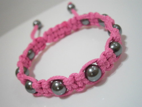 Náramek Shamballa růžový — foto 4