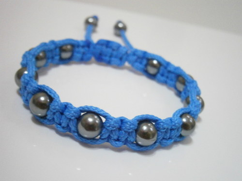 Náramek Shamballa modrý pánský — foto 2