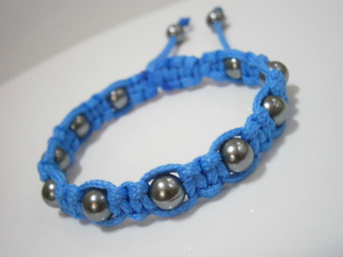 Náramek Shamballa modrý pánský — foto 3