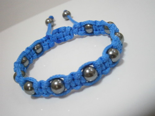 Náramek Shamballa modrý pánský — foto 4