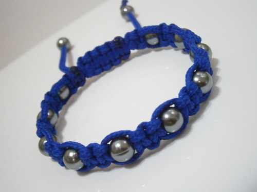 Náramek Shamballa tmavě modrý pánský — foto 2