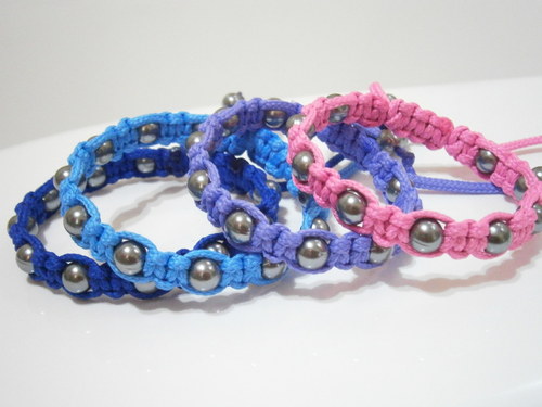 Náramek Shamballa tmavě modrý pánský — foto 4