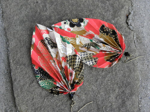 - origami leaf - náušnice — foto 3