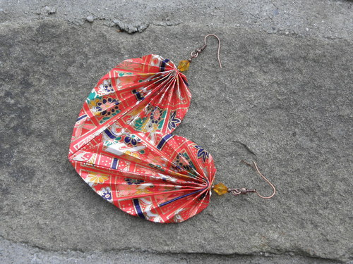 - origami leaf - náušnice — foto 2