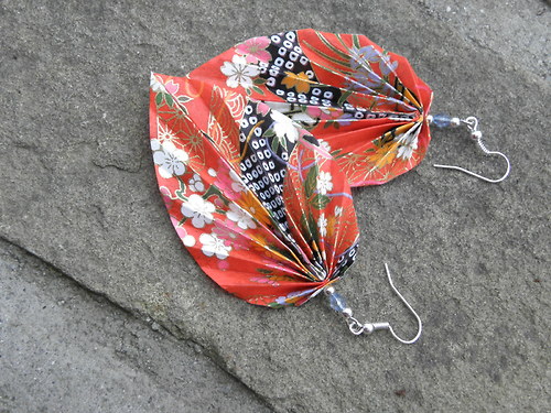 - origami leaf - náušnice — foto 2
