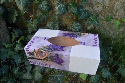 Krabička na kapesníky - levandule — foto 2