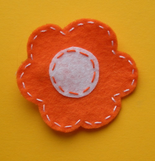 Spona do vlasů oranžová — foto 2