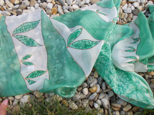 Lístečková šála 180x45 cm — foto 2