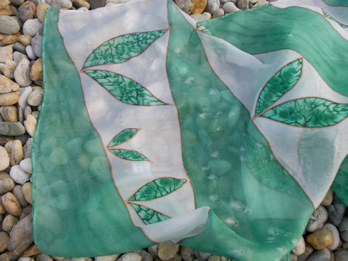 Lístečková šála 180x45 cm — foto 3