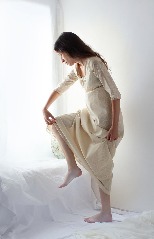Maxišaty Beige flowers — foto 4