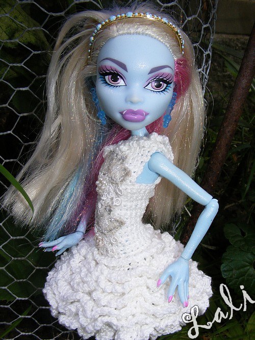 Monster High - háčkované letní šatičky 3. -Bílé — foto 3