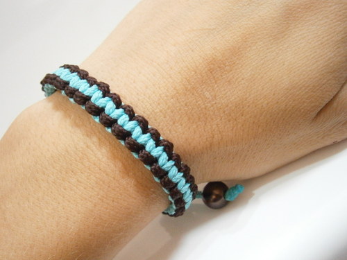 Oboustranný Shamballa náramek (makramé) — foto 5