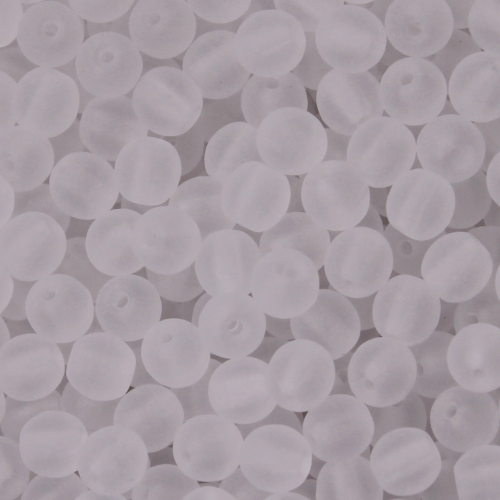 4 mm korálky kuličky čirý krystal mat — foto 2
