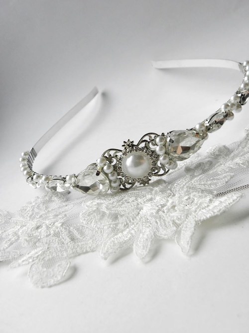 Luxury pearl •svatební čelenka• — foto 6
