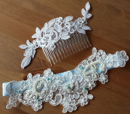 LUXUSNÍ IVORY podvazek — foto 2