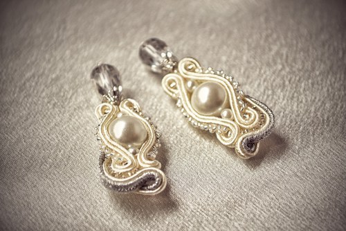 Wedding day soutache náušnice — foto 3