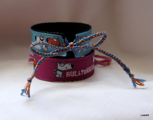 Náramek taft 2cm bullteriér — foto 2