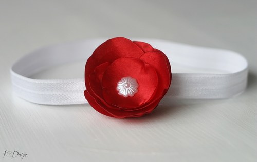 Čelenka pro malou slečnu - karmínově červená — foto 2
