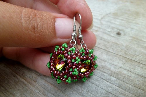 Náušnice Swarovski rivoli Berries — foto 6