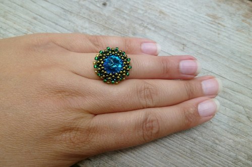 Swarovski prsten "Paví" — foto 3