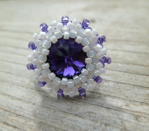 Swarovski prsten "Fialkový" — foto 2