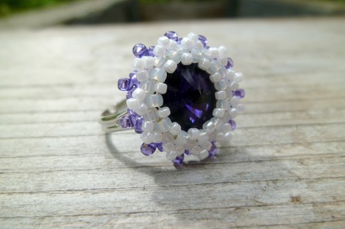 Swarovski prsten "Fialkový" — foto 3
