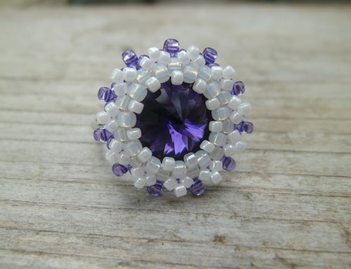 Swarovski prsten "Fialkový" — foto 5