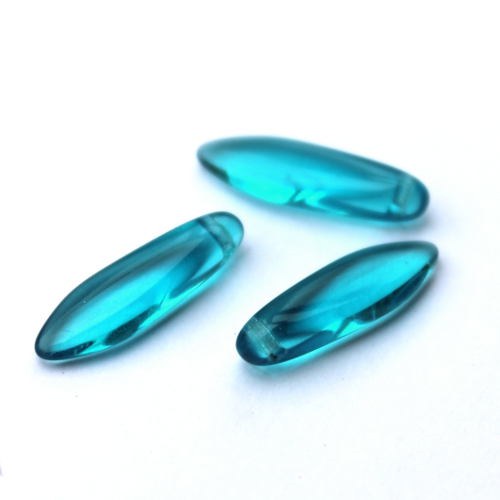5x16 mm Korálky jazýčky modrozelené — foto 2