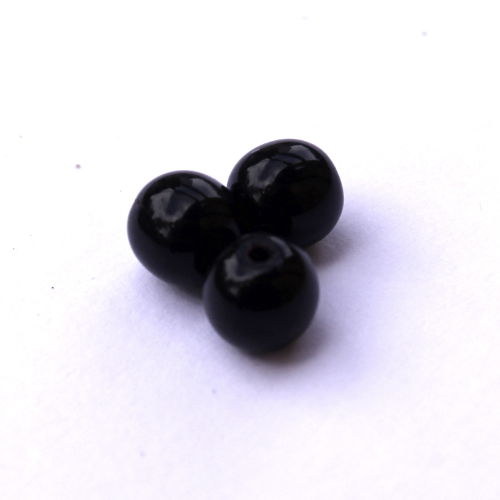 5 mm korálky kuličky sytě černé — foto 2
