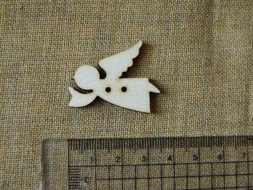 Knoflík andílek 3,5 cm — foto 2