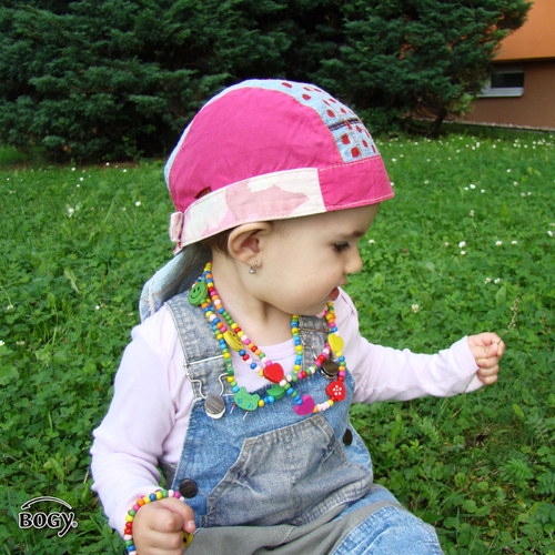 Veselý dívčí pirátek denim/pink — foto 3