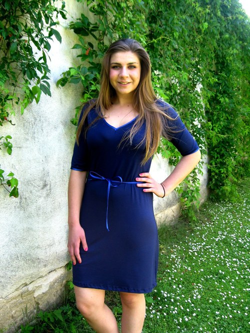 ŠATY - Simple modré — foto 2