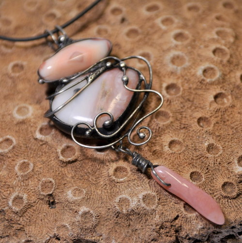 Opal Harmony /Růžový opál+achát Botswana/REZERV — foto 5