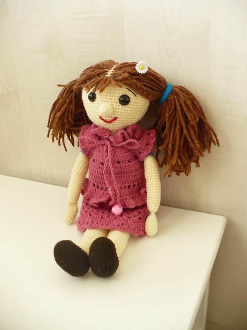 Háčkovaná panenka Julinka - 32 cm — foto 5