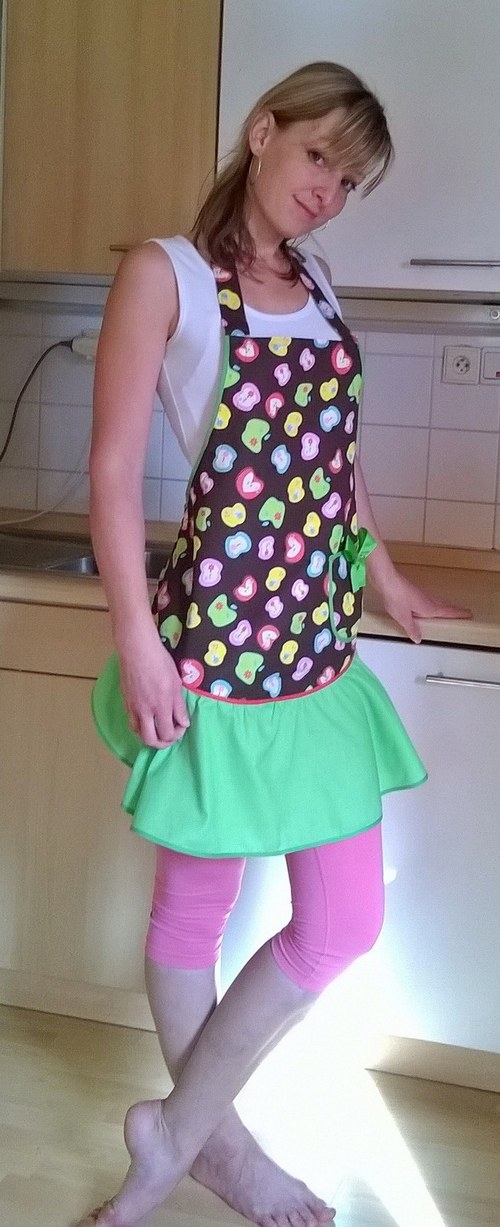 Dámská Zástěrka Veselá Jablíčka — foto 2