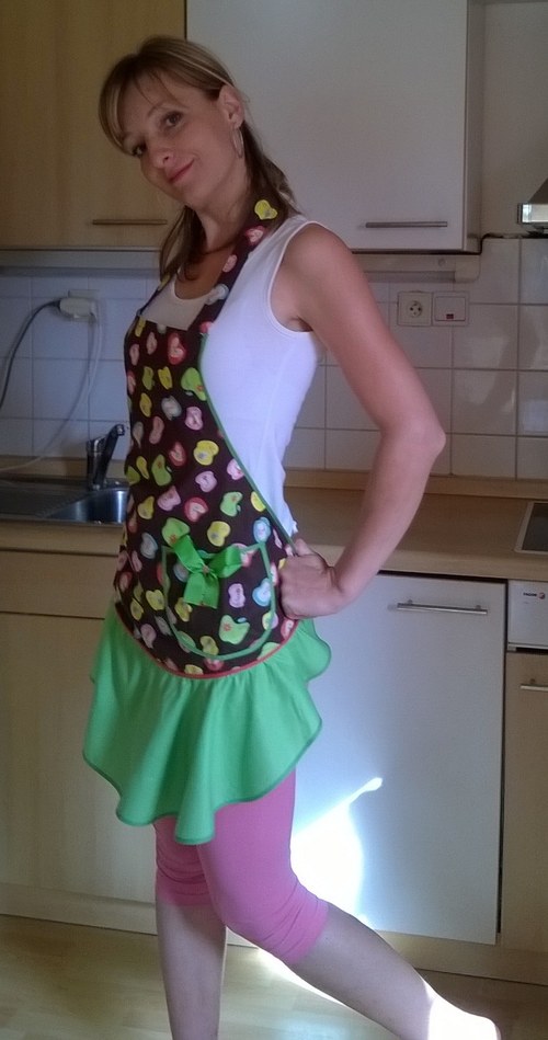 Dámská Zástěrka Veselá Jablíčka — foto 3