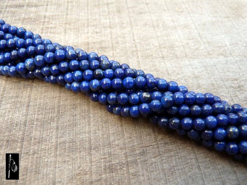Lapis lazuli, kulička 4 mm, 4 ks — foto 2