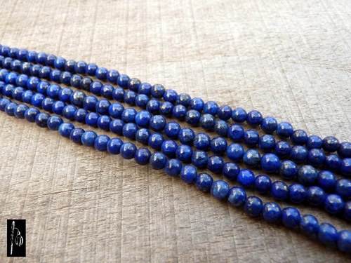 Lapis lazuli, kulička 4 mm, 4 ks — foto 4